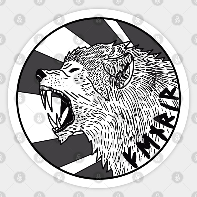 Fenrir, the Gigantic Wolf Sticker by El Onix